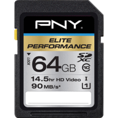 PNY Technologies 64GB Elite Performance SDXC Class 10 UHS-1