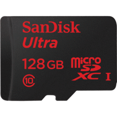 SanDisk 128GB microSDXC Memory Card Ultra Class 10 UHS-I with SD Adapter