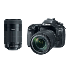 Canon EOS 80D with EF-S 18-135 and EF-S 55-250 IS STM