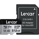 512GB Professional SILVER PLUS UHS-I microSDXC Memory Card with SD Adapter